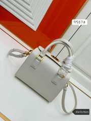 Dior Small Boston Bag White Box Calfskin 20x12.5x16cm - 1