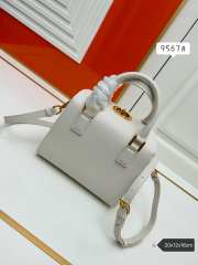 Dior Small Boston Bag White Box Calfskin 20x12.5x16cm - 3