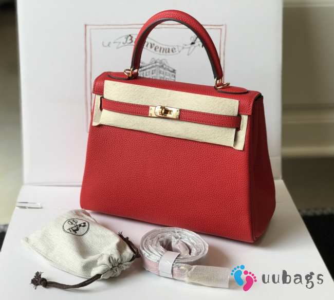 Hermes Kelly Red/Gold 28cm - 1