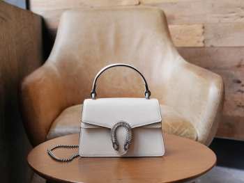 Gucci Dionysus mini top handle bag in white 18x12x6cm