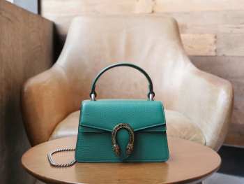 Gucci Dionysus mini top handle bag in green 18x12x6cm