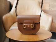 Gucci Horsebit 1955 Mini Rounded Bag In Brown 18.5x17x7.5cm - 1