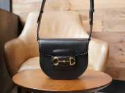 Gucci Horsebit 1955 Mini Rounded Bag In Black 18.5x17x7.5cm - 5