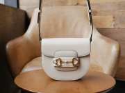 Gucci Horsebit 1955 Mini Rounded Bag In White 18.5x17x7.5cm - 5