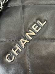 Chanel 24C Hobo Tote Bag In Black with Silver Buckle 30x45x8cm - 5