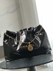 Chanel 24C Hobo Tote Bag In Black with Gold Buckle 30x45x8cm - 5