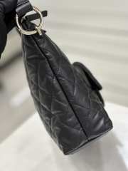 Chanel 23B hobo bag in black with silver buckle 28x22.5x13cm - 2