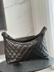 Chanel 23B hobo bag in black with silver buckle 37x29.5x13cm - 3