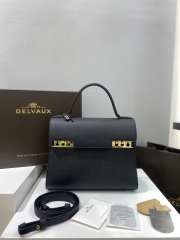 Delvaux Tempete MM Bag In Black 28x21x10.5cm - 3