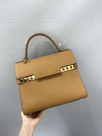 Delvaux Tempete MM Bag In Brown 28x21x10.5cm