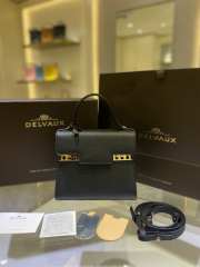 Delvaux Tempete PM Bag In Black 21.5x19x10cm - 3