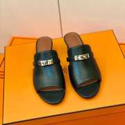 Hermes black high heel sandal in goatskin 4cm - 6