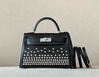 Hermes Kelly II Sellier Cloute In Black 19x12x16cm