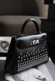 Hermes Kelly II Sellier Cloute In Black 19x12x16cm - 4