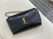 YSL Kate Reversible Leather & Suede Black Shoulder Bag 28.5x24x6cm - 1