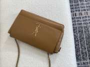 YSL Kate Reversible Leather & Suede Brown Shoulder Bag 28.5x24x6cm - 2