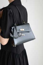 Hermes Kelly 20 Sellier Desordre Epsom Black 20x15x9cm - 1