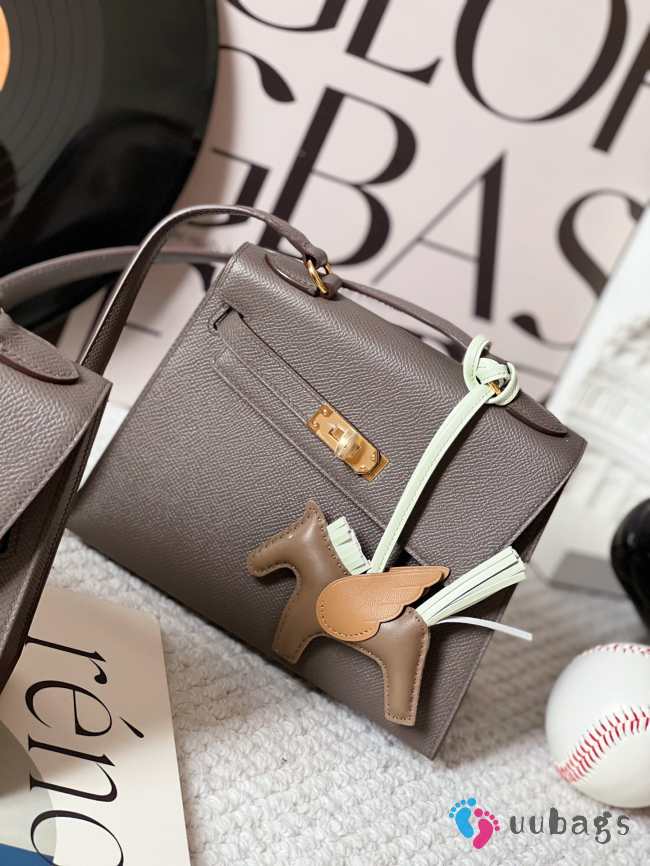 Hermes Kelly 20 Sellier Desordre Epsom Gray 20x15x9cm - 1