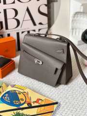 Hermes Kelly 20 Sellier Desordre Epsom Gray 20x15x9cm - 3