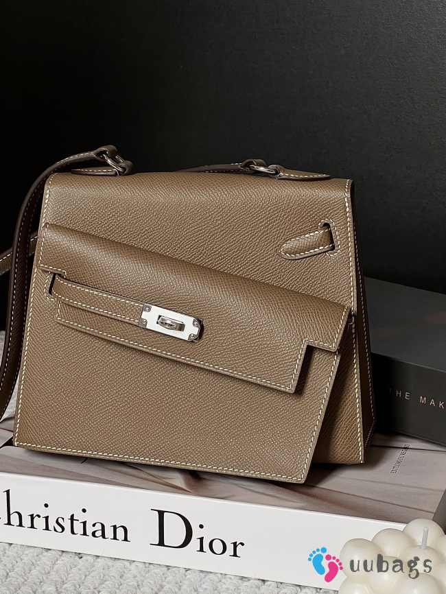 Hermes Kelly 20 Sellier Desordre Epsom Light Brown 20x15x9cm - 1