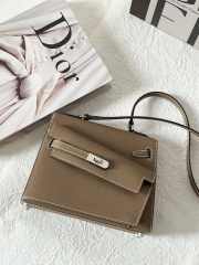 Hermes Kelly 20 Sellier Desordre Epsom Light Brown 20x15x9cm - 4