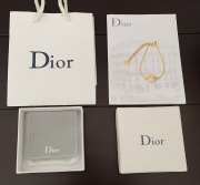 Dior Petit CD Bracelet Gold-Finish Metal with White Resin Pearls and Latte Glass - 6