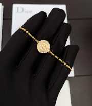 Dior Petit CD Bracelet Gold-Finish Metal with White Resin Pearls and Latte Glass - 3