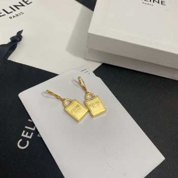 Celine padlock charm earrings