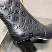 Louis Vuitton black boots with monogram embossed leather 7.5cm - 3