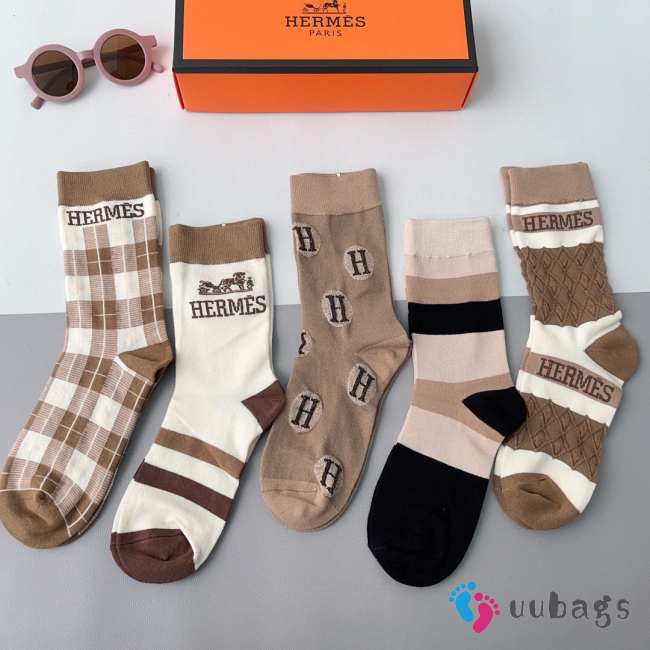 Hermes set 5 socks  - 1