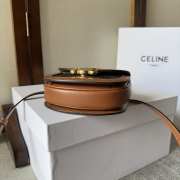 Celine Mini Besace Clea In Triomphe Canvas And Calfskin Tan - 2