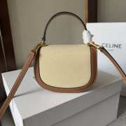 Celine Mini Besace Clea In Triomphe Canvas And Calfskin Beige/Brown - 2