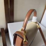 Celine Mini Besace Clea In Triomphe Canvas And Calfskin Beige/Brown - 3