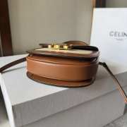 Celine Mini Besace Clea In Triomphe Canvas And Calfskin Beige/Brown - 5