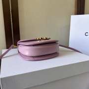 Celine Mini Besace Clea In Triomphe Canvas And Calfskin Pink - 5