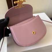 Celine Mini Besace Clea In Triomphe Canvas And Calfskin Pink - 2