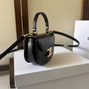 Celine Mini Besace Clea In Triomphe Canvas And Calfskin Black - 2