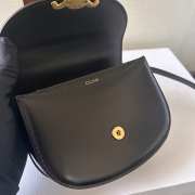 Celine Mini Besace Clea In Triomphe Canvas And Calfskin Black - 3