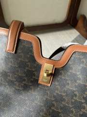 Celine Cabas 16 Bag In Triomphe Canvas And Calfskin - 6