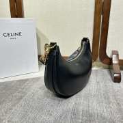 Celine Medium Ava Bag With Strap In Smooth Calfskin Black 24.5x17x9cm - 5