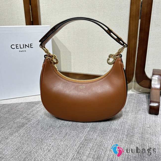 Celine Medium Ava Bag With Strap In Smooth Calfskin Brown 24.5x17x9cm - 1