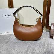 Celine Medium Ava Bag With Strap In Smooth Calfskin Brown 24.5x17x9cm - 1