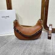 Celine Medium Ava Bag With Strap In Smooth Calfskin Brown 24.5x17x9cm - 5