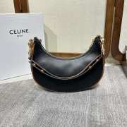 Celine Medium Ava Bag With Strap In Smooth Calfskin Black/brown 24.5x17x9cm - 4