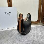 Celine Medium Ava Bag With Strap In Smooth Calfskin Black/brown 24.5x17x9cm - 2