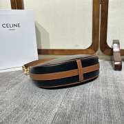 Celine Medium Ava Bag With Strap In Smooth Calfskin Black/brown 24.5x17x9cm - 3