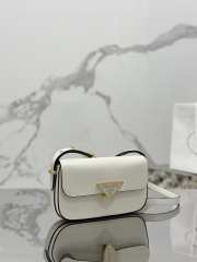 Prada white leather shoulder bag 20.5x10.5x4cm - 6