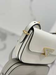 Prada white leather shoulder bag 20.5x10.5x4cm - 4