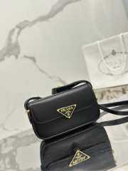 Prada black leather shoulder bag 20.5x10.5x4cm - 2