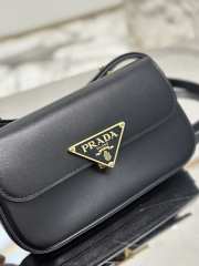 Prada black leather shoulder bag 20.5x10.5x4cm - 3